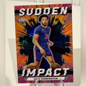 2024 Cade Cunningham Topps Chrome Sudden Impact Hologram